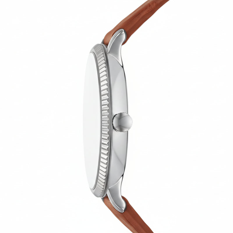 Fossil Jacqueline Women's 36mm Brown Analog Strap Watch - White Dial