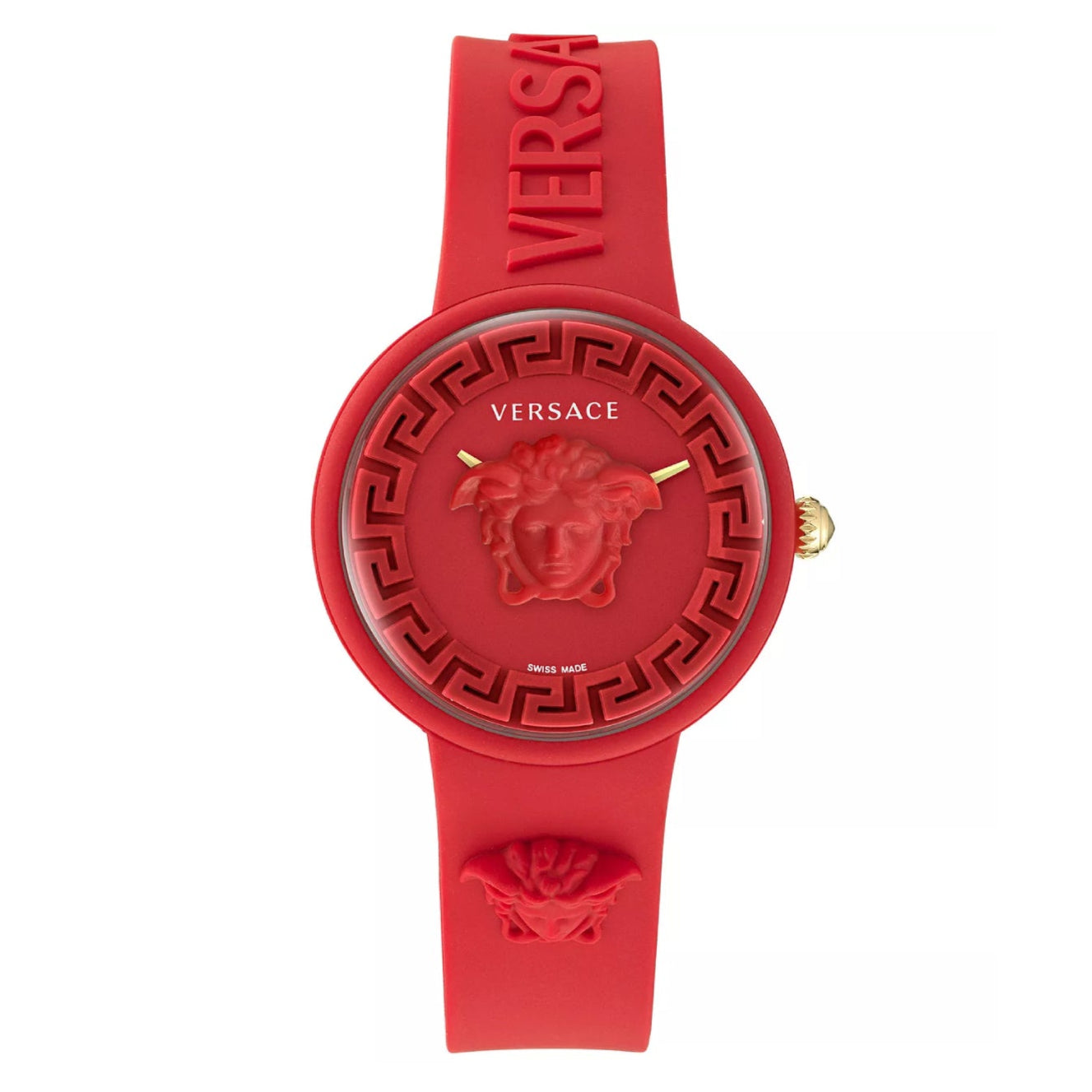 Versace Medusa Pop Unisex 39mm Swiss Strap Watch with Pouch - Blue