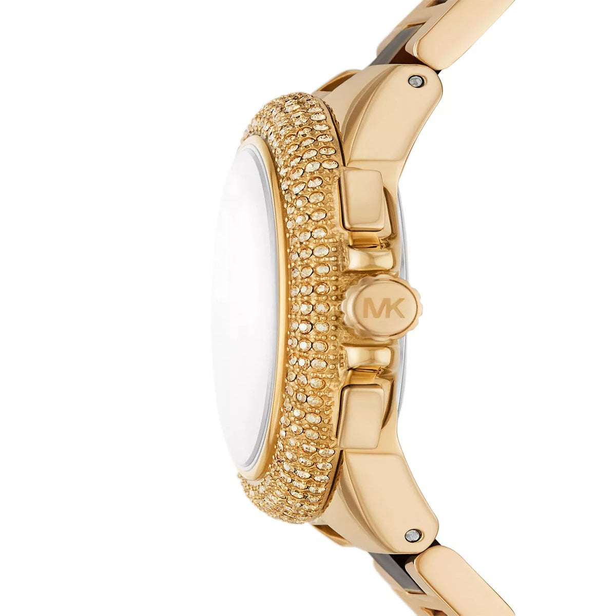 Reloj cronógrafo de acero inoxidable con pulsera de 43 mm para mujer Michael Kors Camille - Esfera marrón/dorada