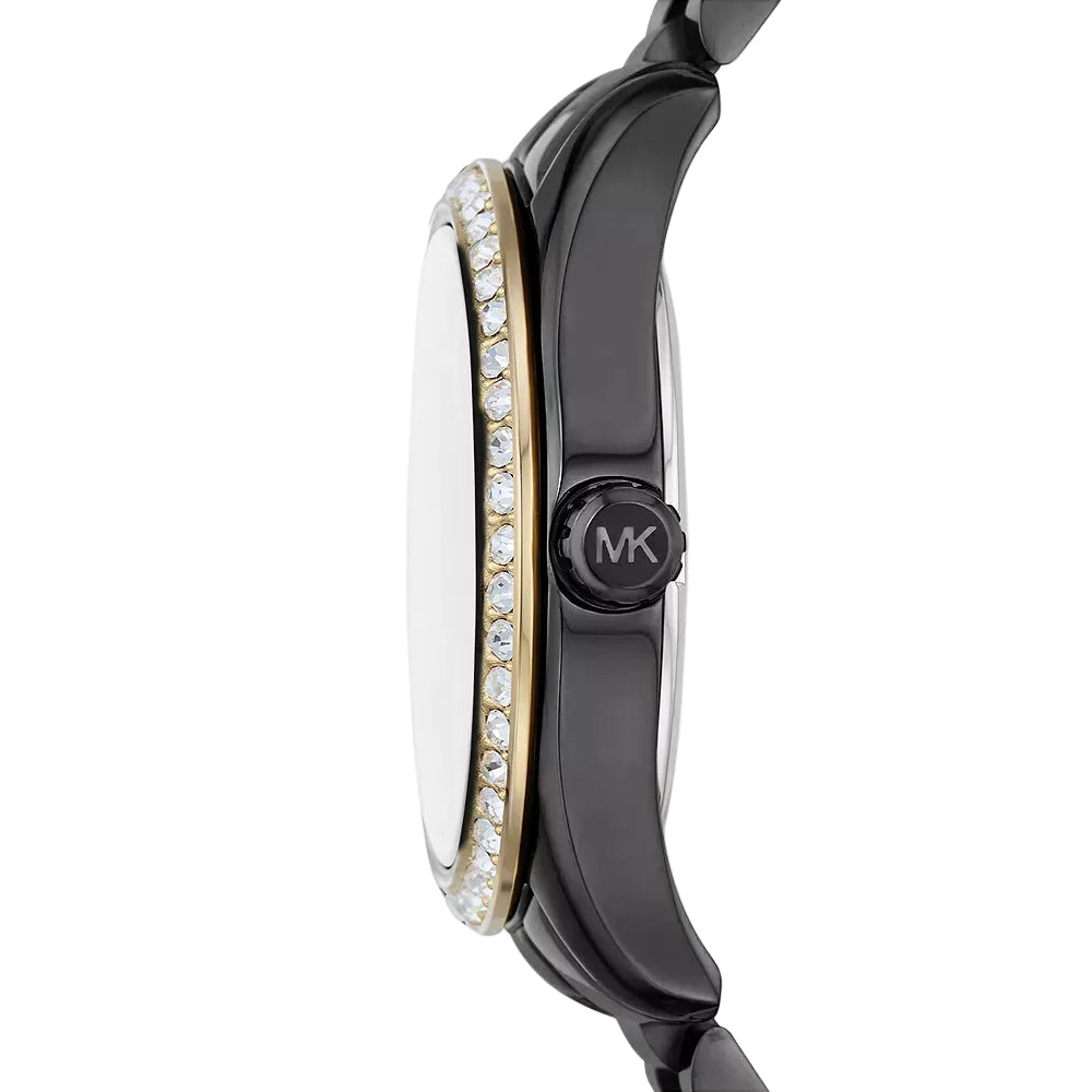 Reloj Michael Kors Lexington para mujer, con pulsera plateada de tres manecillas de 38 mm y esfera rosa