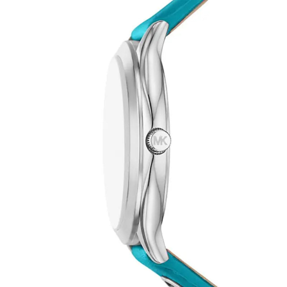 Michael Kors Slim Runway Women's 38mm Strap Watch - White Dial