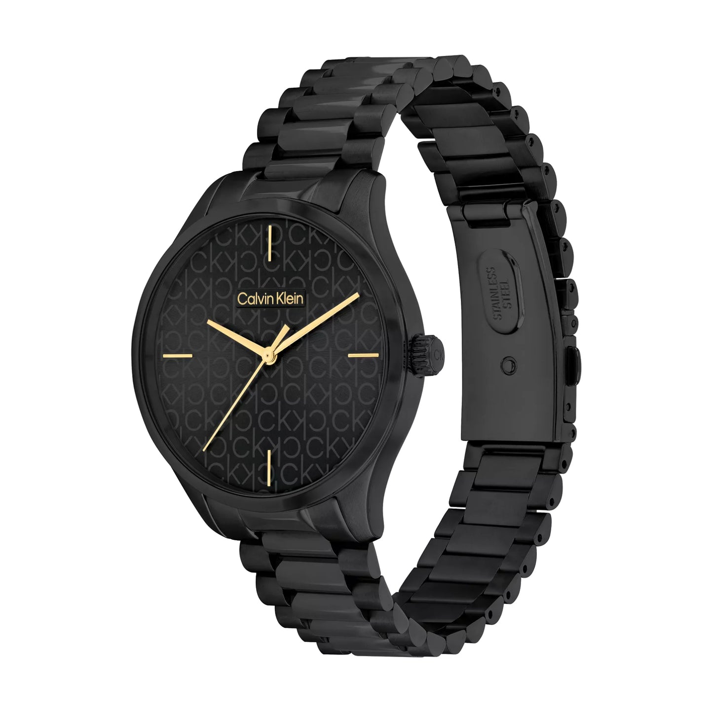 Reloj unisex Calvin Klein Iconic de acero inoxidable y cuarzo de 35 mm con pulsera en color negro