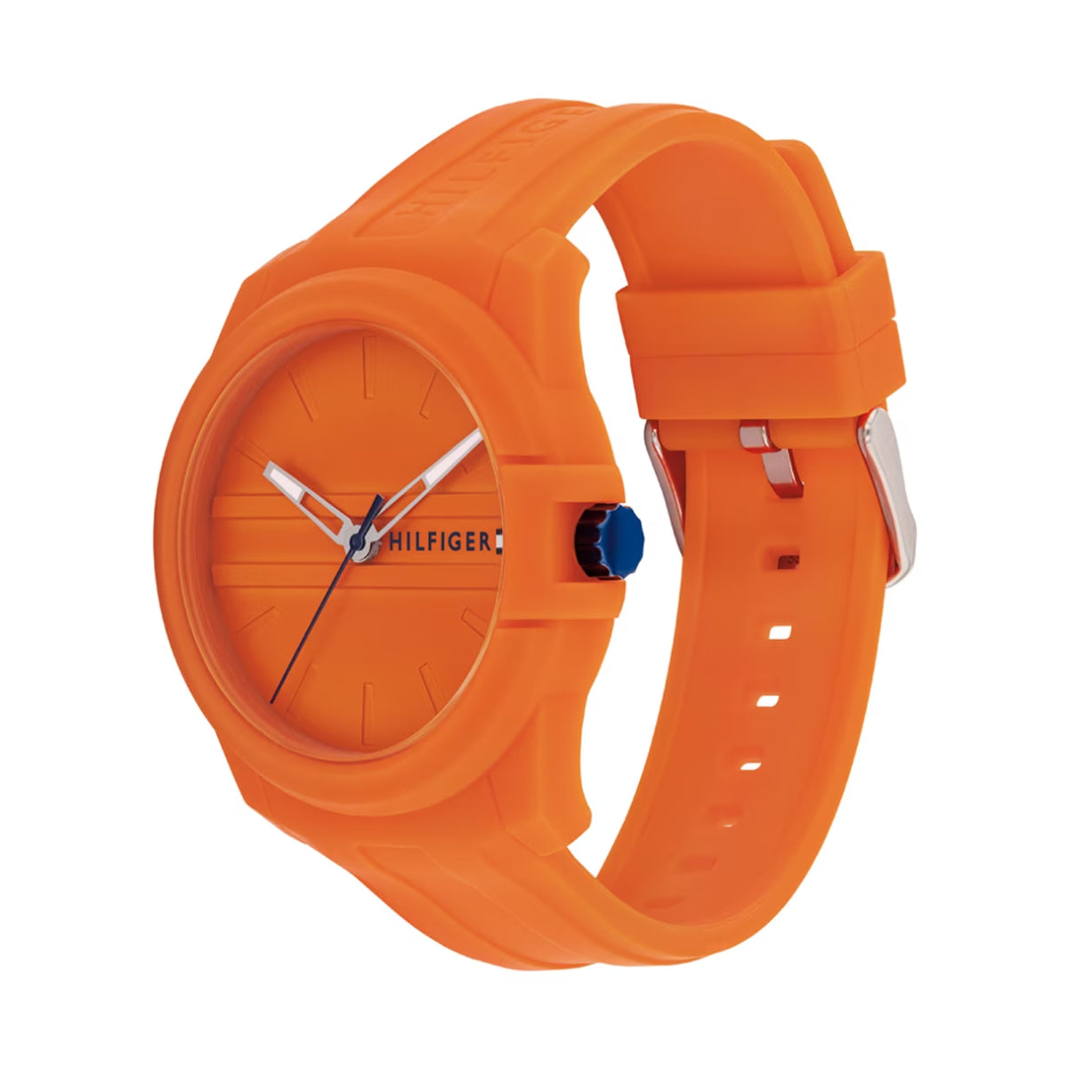 Reloj Tommy Hilfiger Austin para hombre, correa de tres manecillas, 44 mm, color naranja