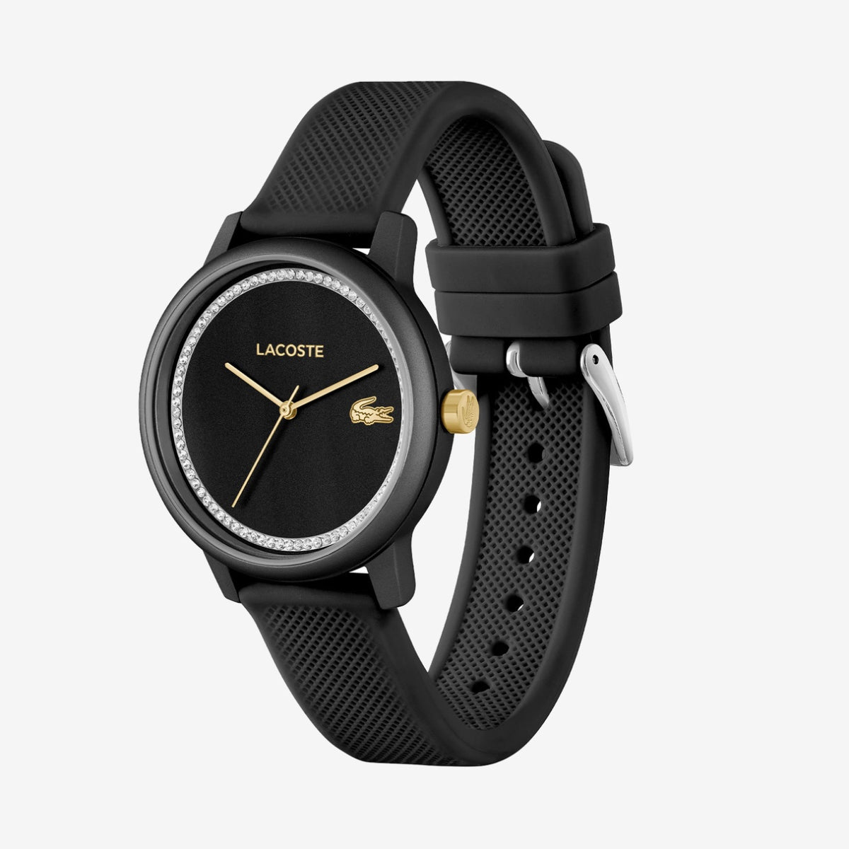 Lacoste L.12.12 Go Women's 36mm Three-Hand Strap Watch - Black