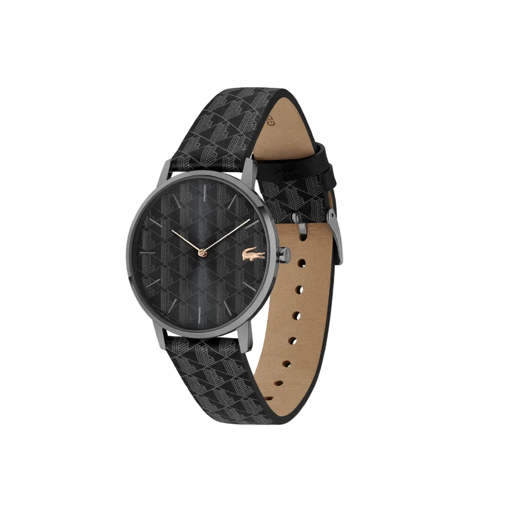 Reloj Lacoste Crocorigin con correa de 40 mm, color negro