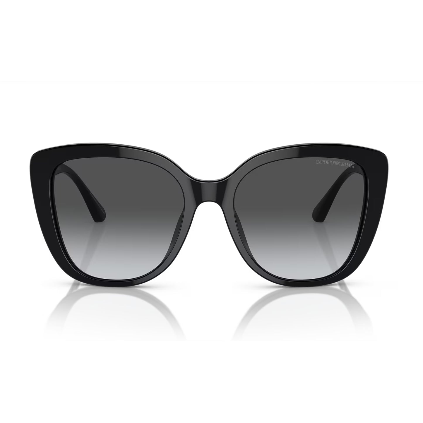Emporio Armani Women's EA4214U Butterfly Gradient Sunglasses - Shiny Black/Polar Gray Gradient