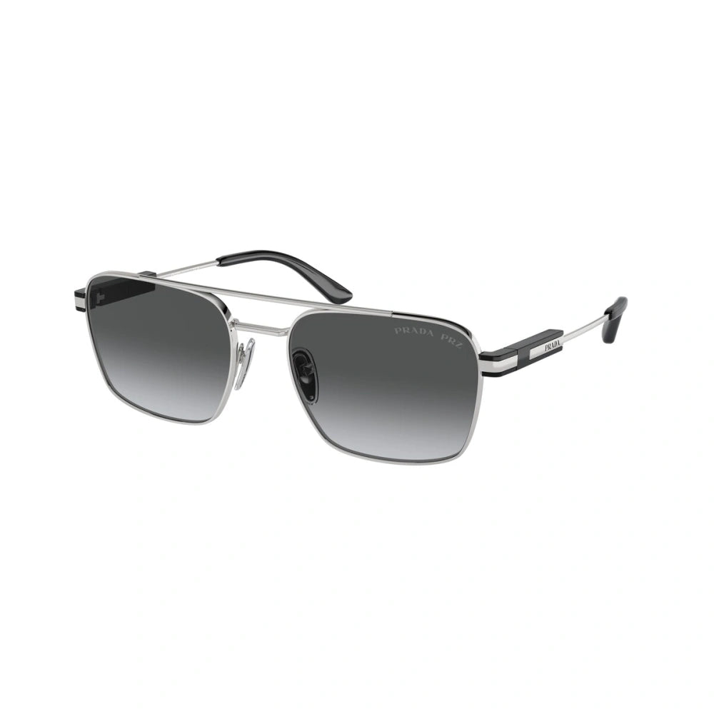 Gafas de sol estilo aviador Prada para hombre, en degradado gris