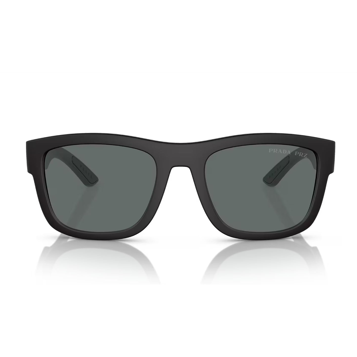 Gafas de sol Prada Linea Rossa PS01ZS Pillow de color liso para hombre - Caucho negro/polar gris oscuro