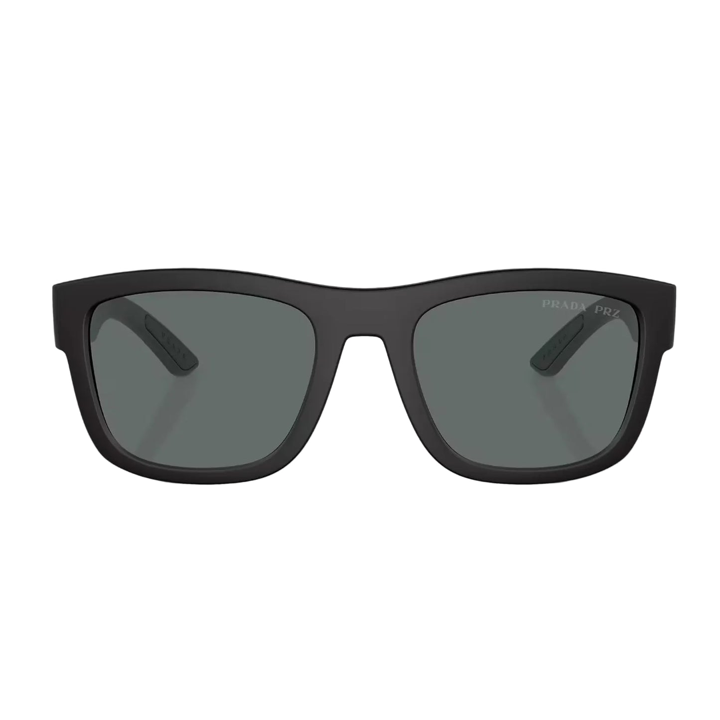 Prada Linea Rossa Men's PS01ZS Pillow Solid Color Sunglasses - Black Rubber/Dark Gray Polar