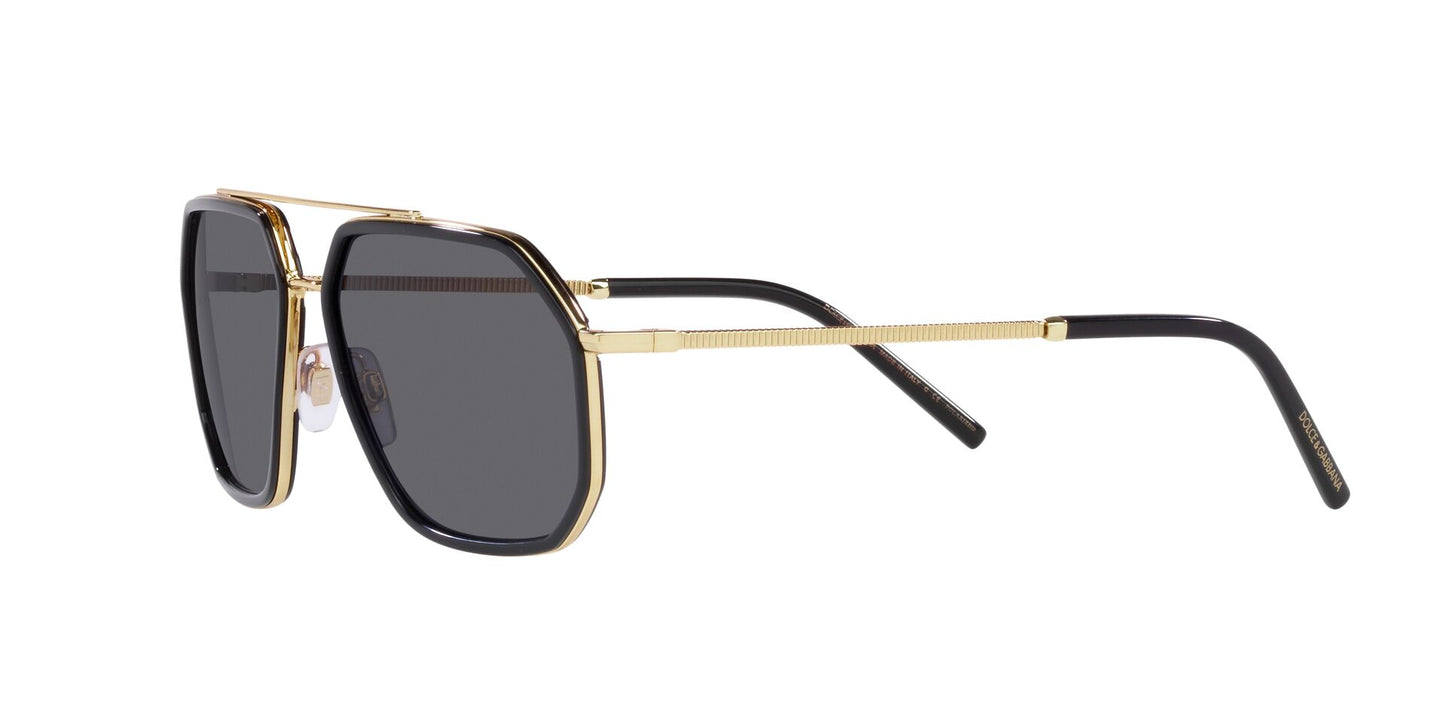 Gafas de sol de color liso estilo piloto DG2285 de Dolce & Gabbana para hombre