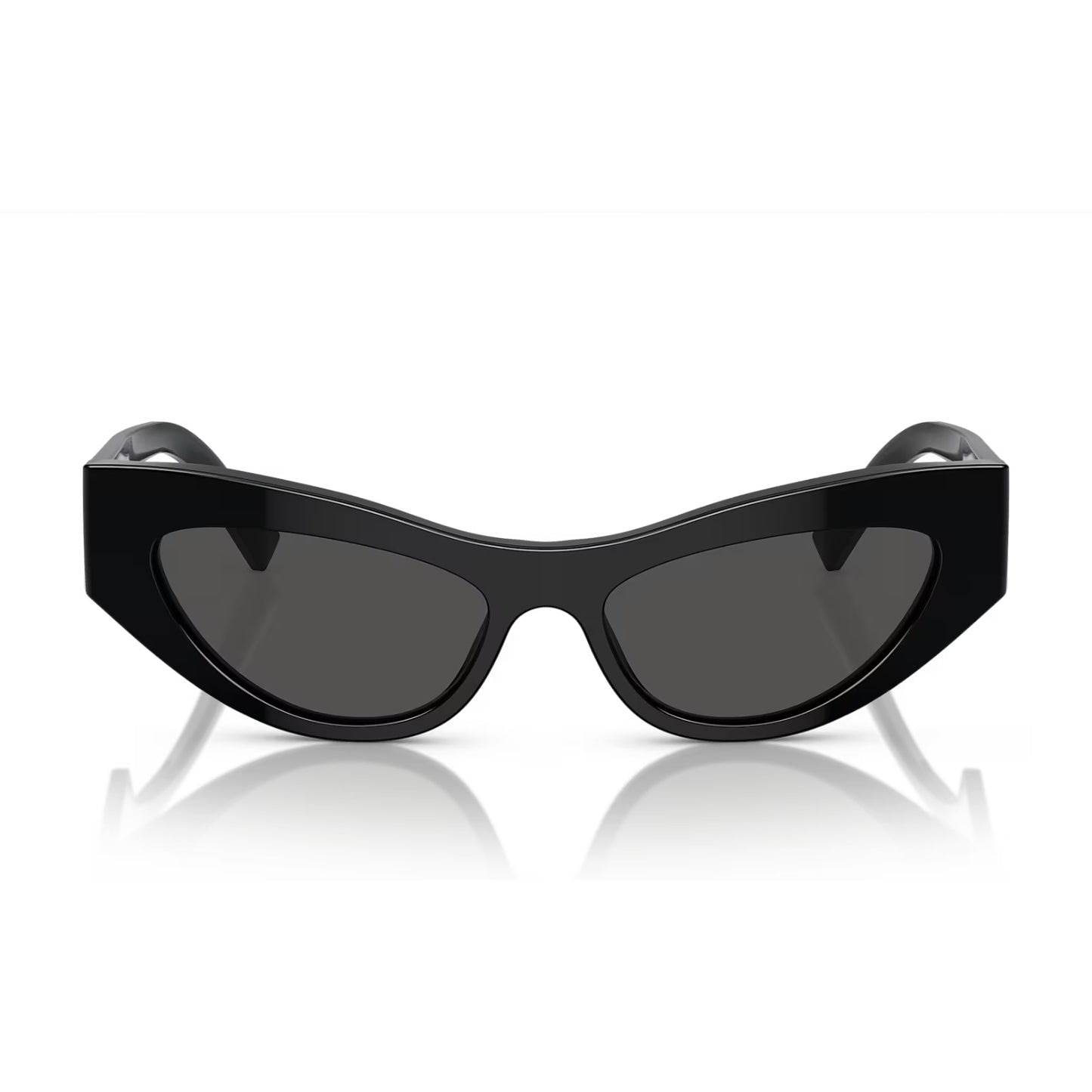 Gafas de sol de color liso con forma de ojo de gato DG4450 de Dolce & Gabanna para mujer: negro/gris oscuro