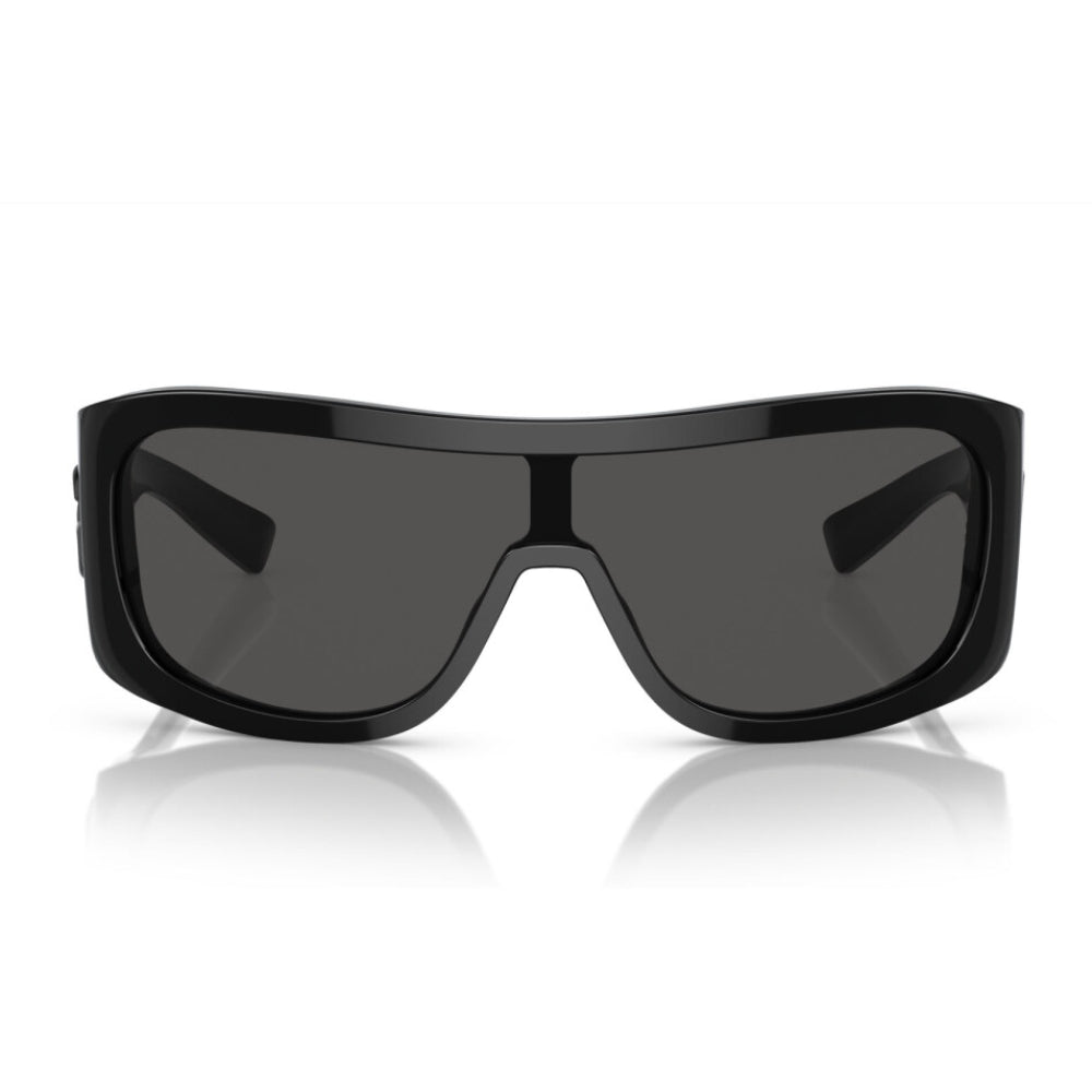 Gafas de sol rectangulares de color liso DG4454 para hombre de Dolce & Gabanna: negro/gris oscuro