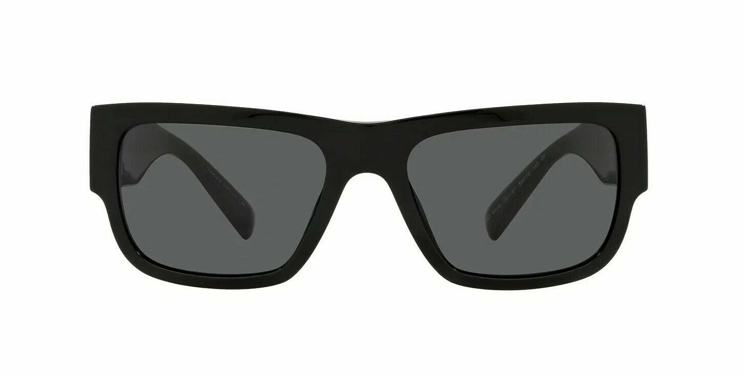 Versace Dark Grey Rectangular Men's Sunglasses