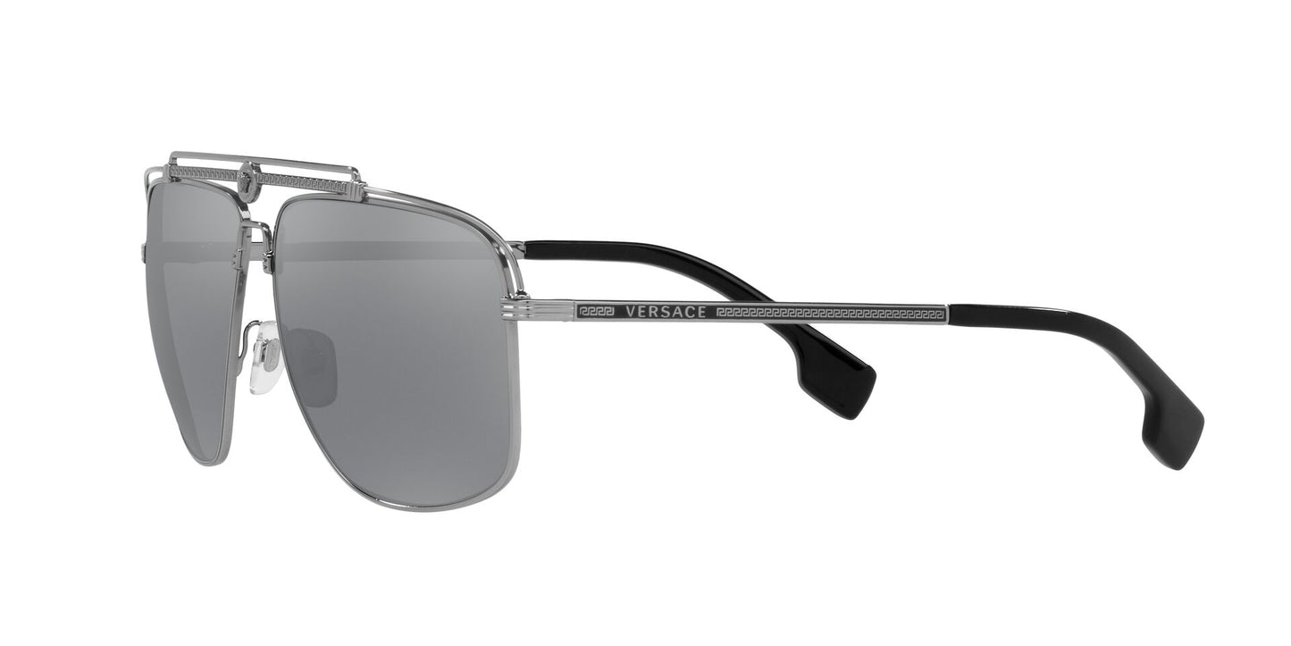 Versace Men Gunmetal Sunglasses