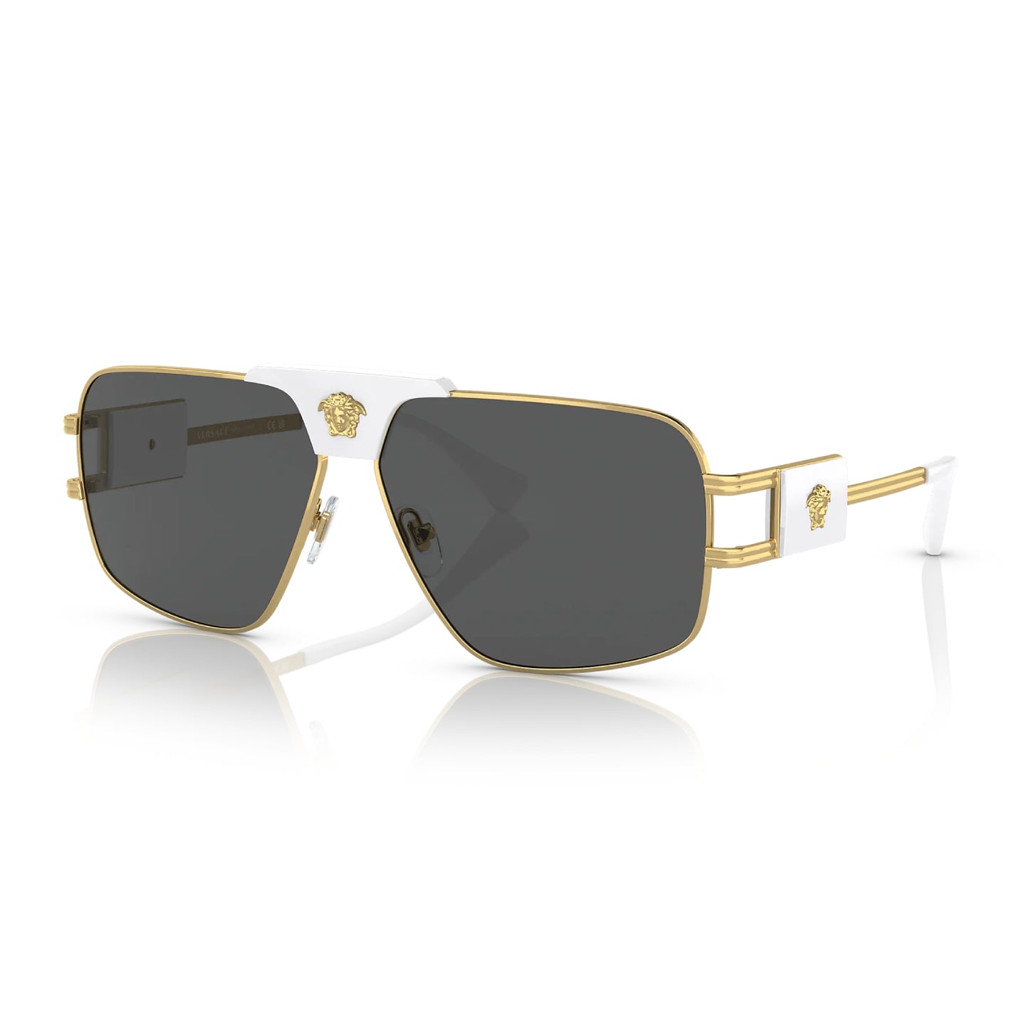 Gafas de sol de color liso con diseño de almohada VE2251 de Versace para hombre