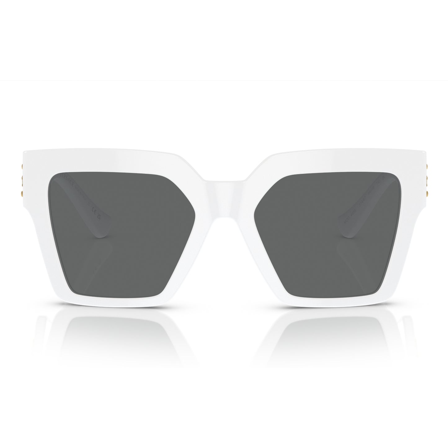 Gafas de sol Versace VE4458 Butterfly de color liso para mujer - Oro blanco