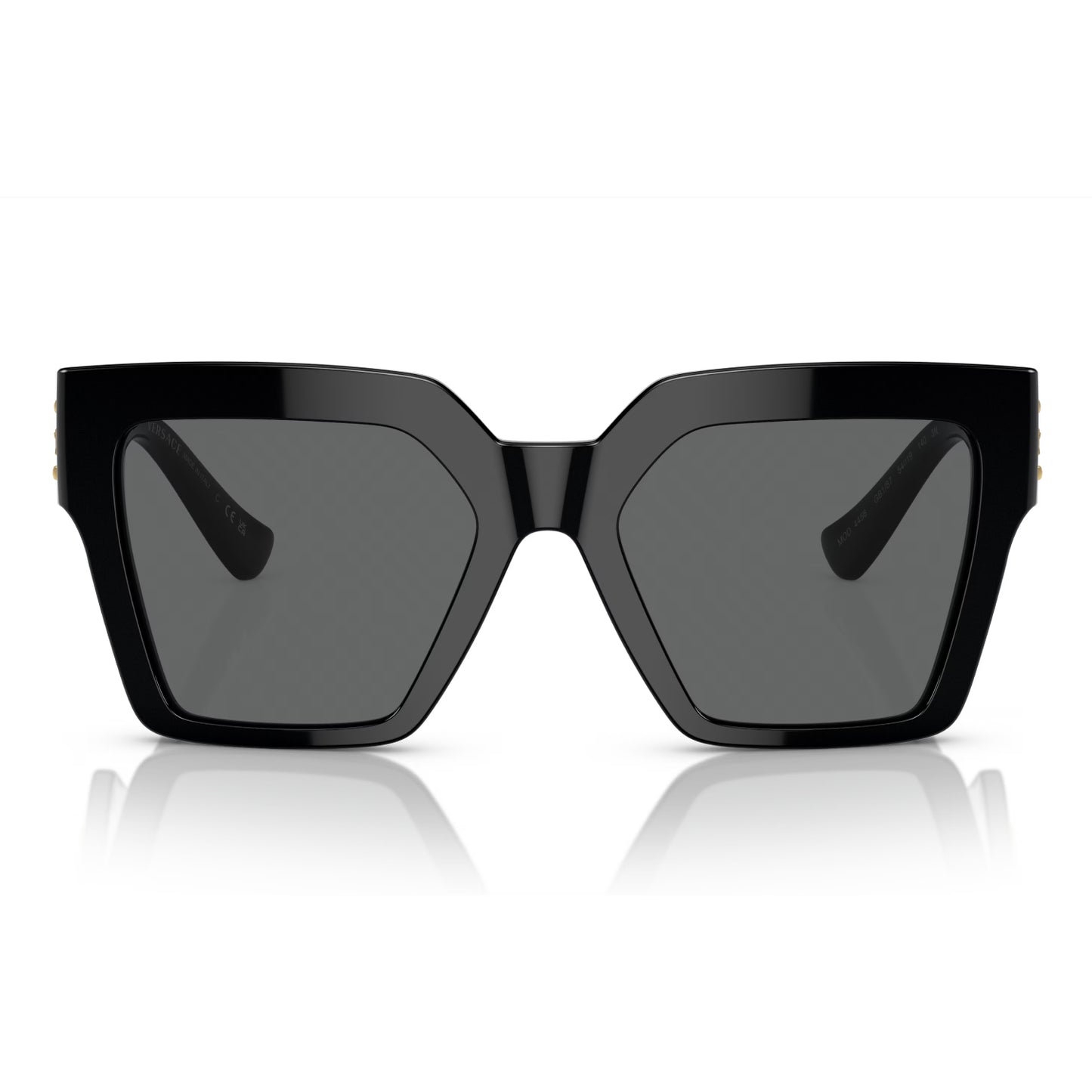 Versace Women's VE4458 Butterfly Solid Color Sunglasse - Dark Grey