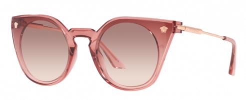 Versace VE4410 - Transparent Pink Clear Gradient Orange Sunglasses
