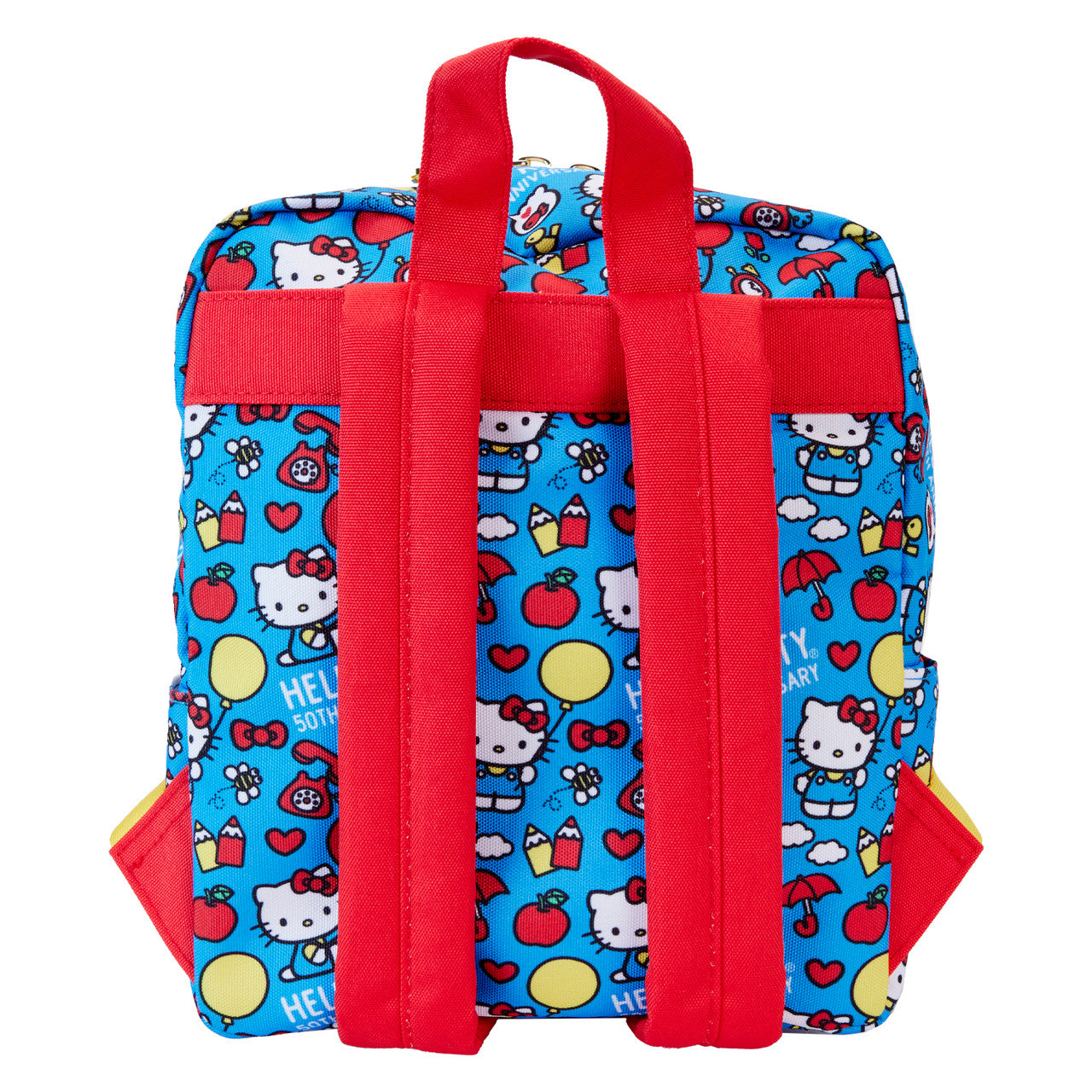 Loungefly Sanrio Hello Kitty 50th Anniversary Classic Allover Print Nylon Square Mini Backpack