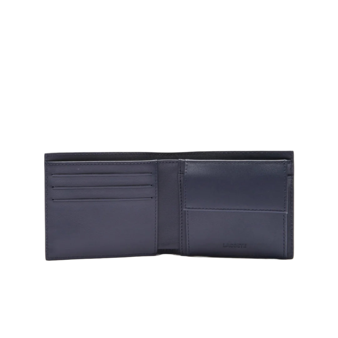 Lacoste FG Compact Leather Billfold - Blue