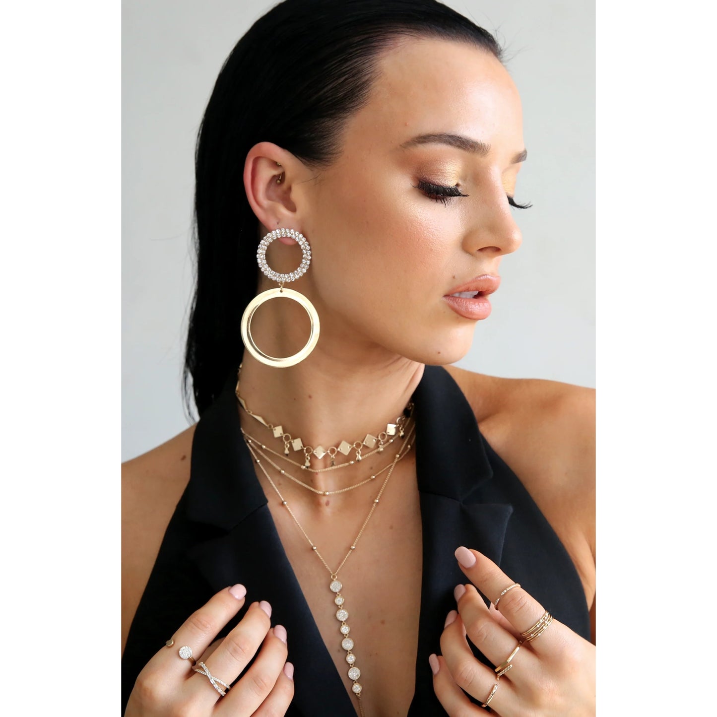 Ettika Bali Dreams Crystal Laraiat 18k Gold Plated Necklace