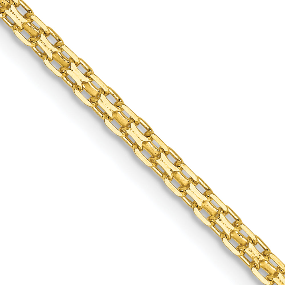 Quality Gold Women's 16" Flat Bismark Chain Necklace in 14K Yellow Gold