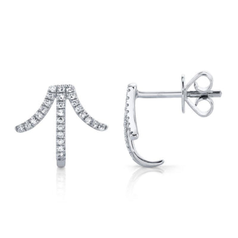Shy Creation kate 0.15 ct. Diamond Earring in 14K White Gold