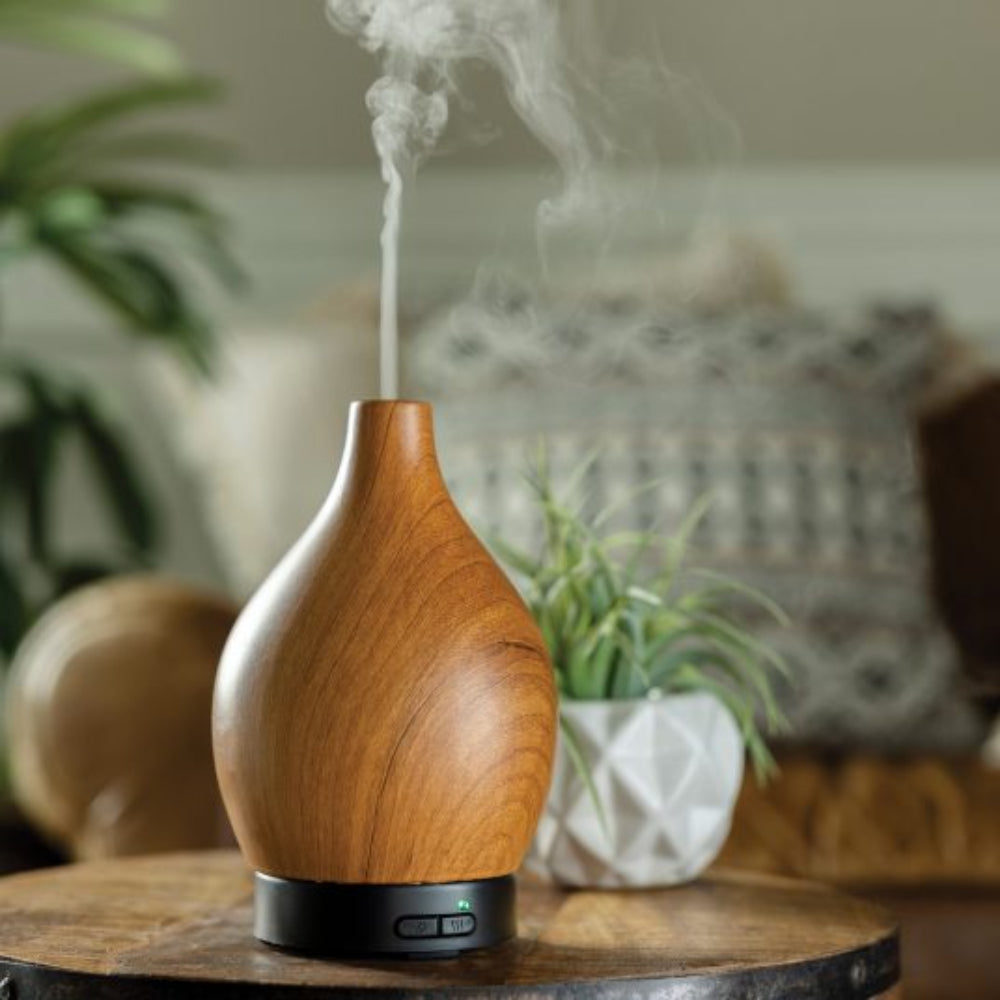 Airome Medium Woodgrain Ultrasonic Oil Diffuser - Brown