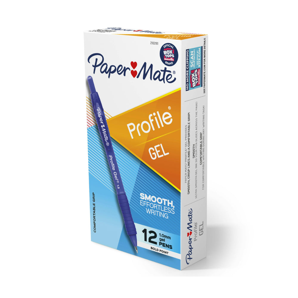 Bolígrafos de gel retráctiles Paper Mate Profile Bold Point de 1,0 mm (juego de 12) - Azul