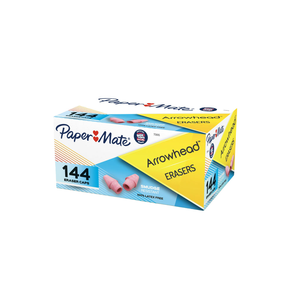 Gomas de borrar con forma de flecha y tapa de perla de Paper Mate (144 piezas), color rosa