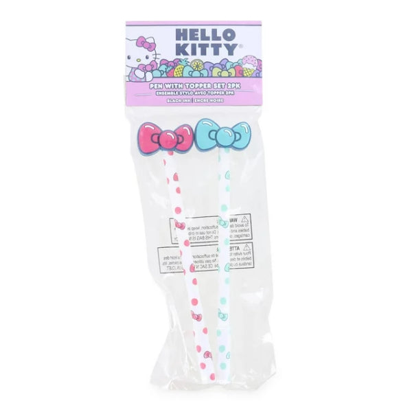 Hello Kitty Ink Pen 2-Pack with Bow Toppers - Pink/Blue