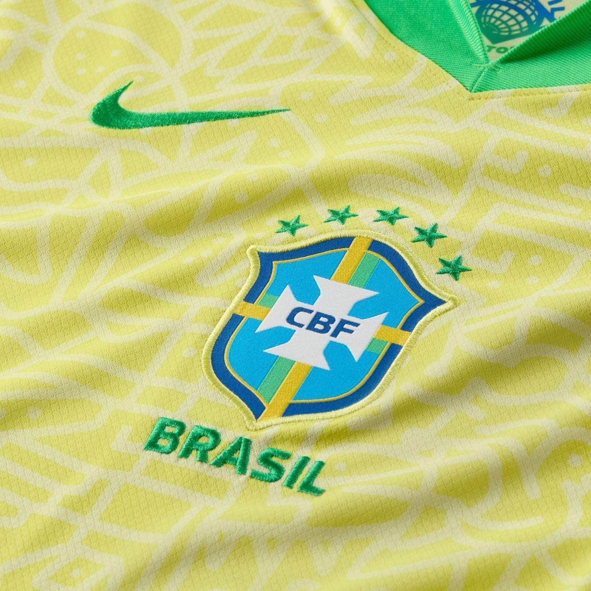 Nike Brazil 2024 Home Stadium Men's Medium Soccer Replica Jersey - Yellow
