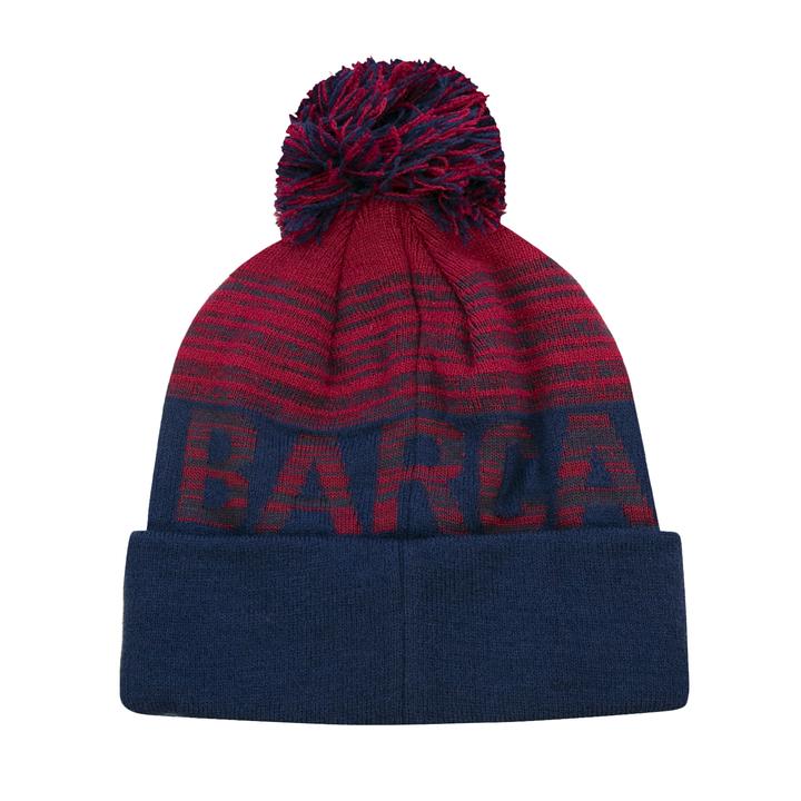 Icon Sports FC Barcelona Shade Adult Pom Beanie - Curacao