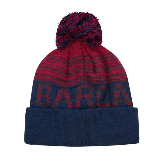 Icon Sports FC Barcelona Shade Adult Pom Beanie - Curacao