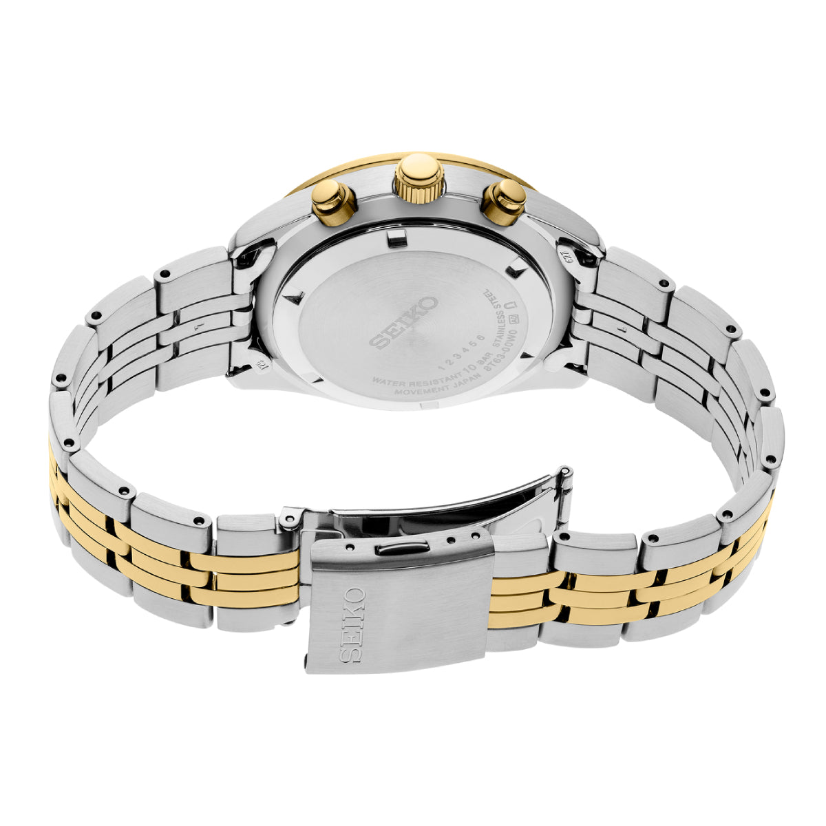 Seiko Essentials Men's 41.5mm Two-Tone Bracelet Watch - Black Dial