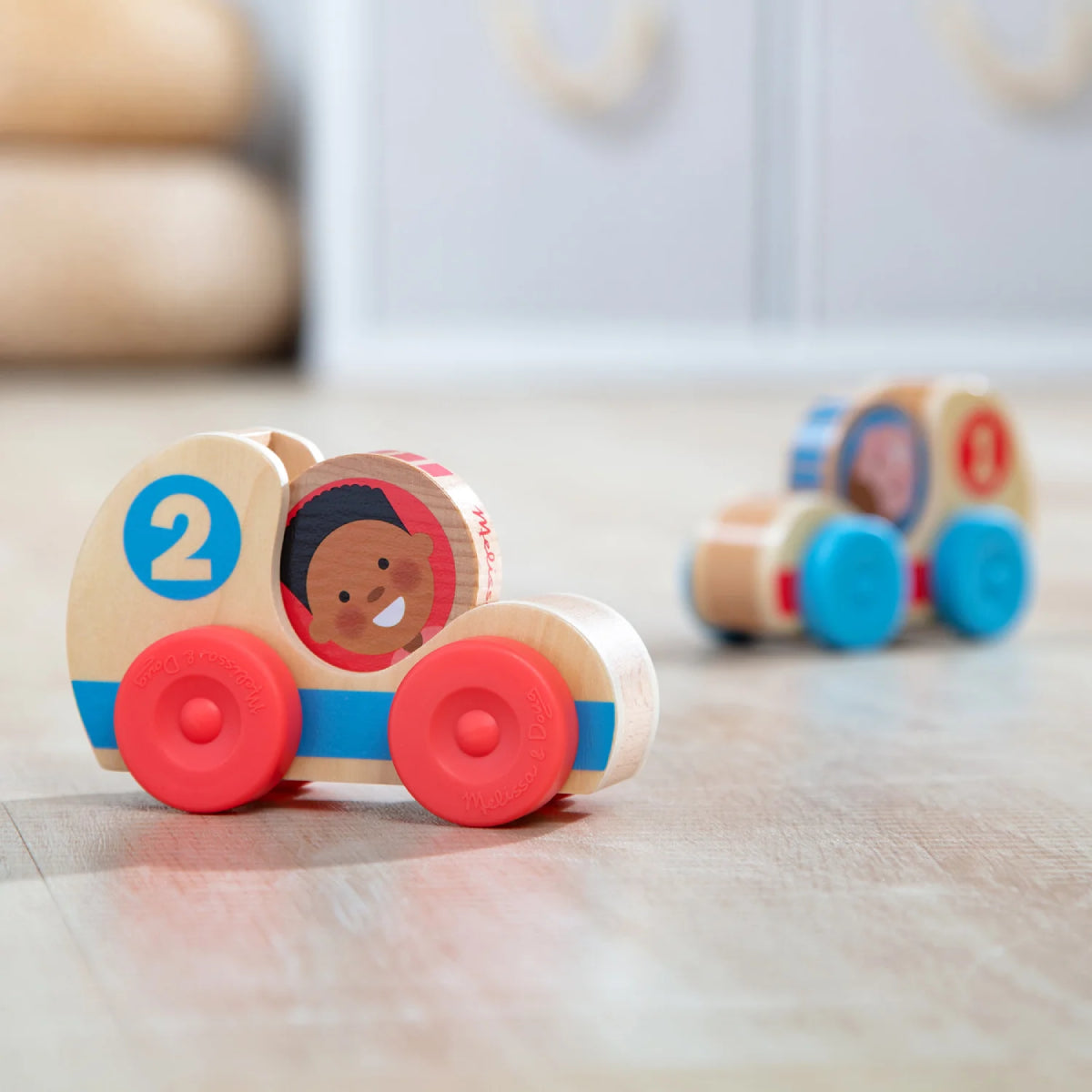 Melissa and Doug GO Tots Wooden Race Cars (4 Pieces)