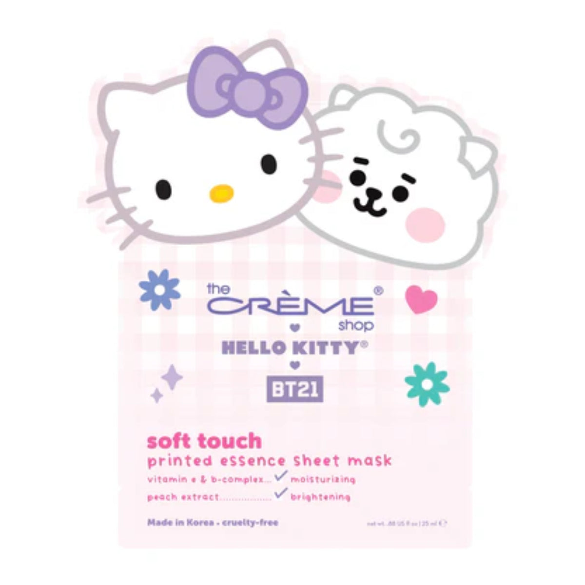 The Creme Shop X Hello Kitty and BT21 Soft Touch Printed Essence Sheet Mask