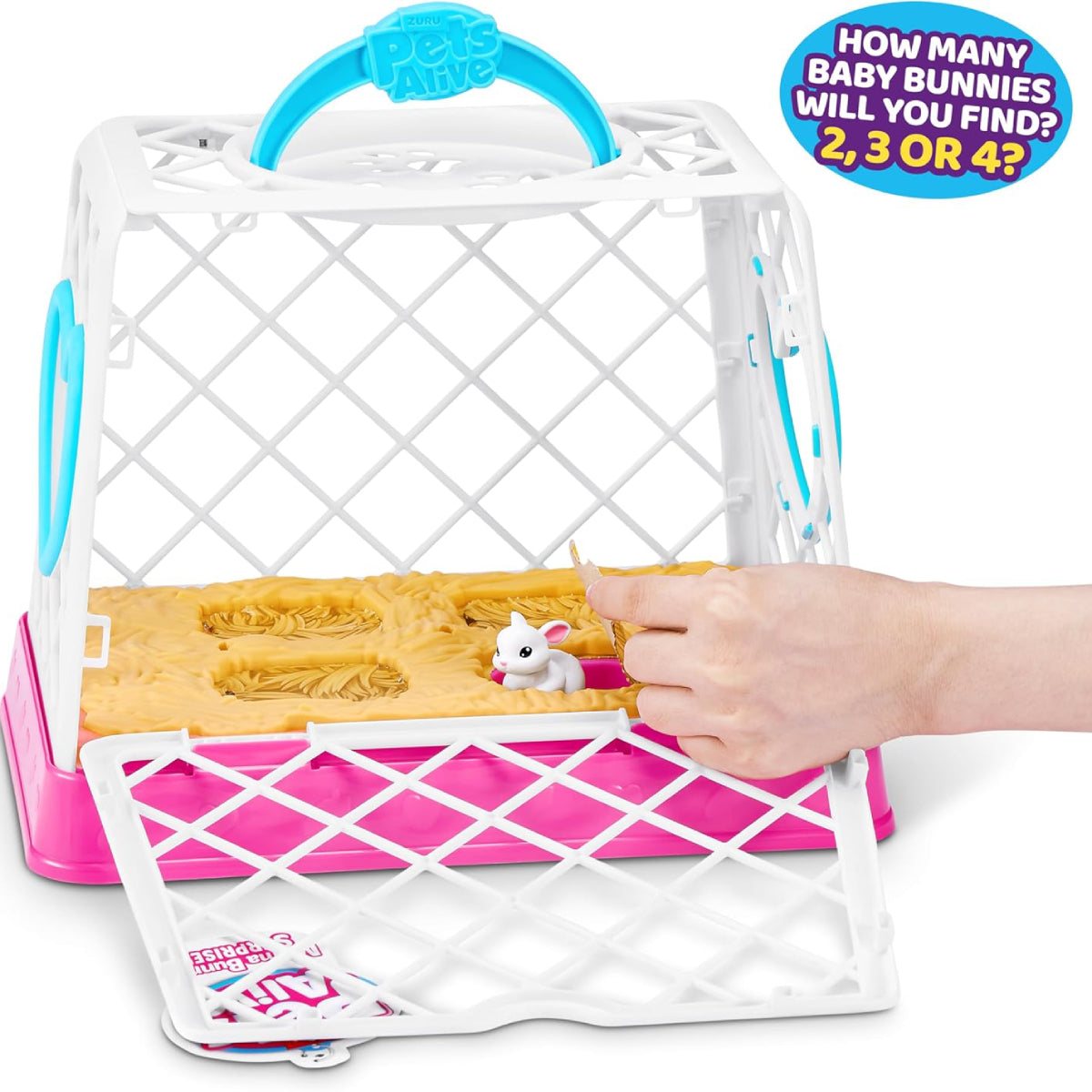 Pets Alive Mama Bunny & Baby Surprise Electronic Pet Set (12-Pieces) - White