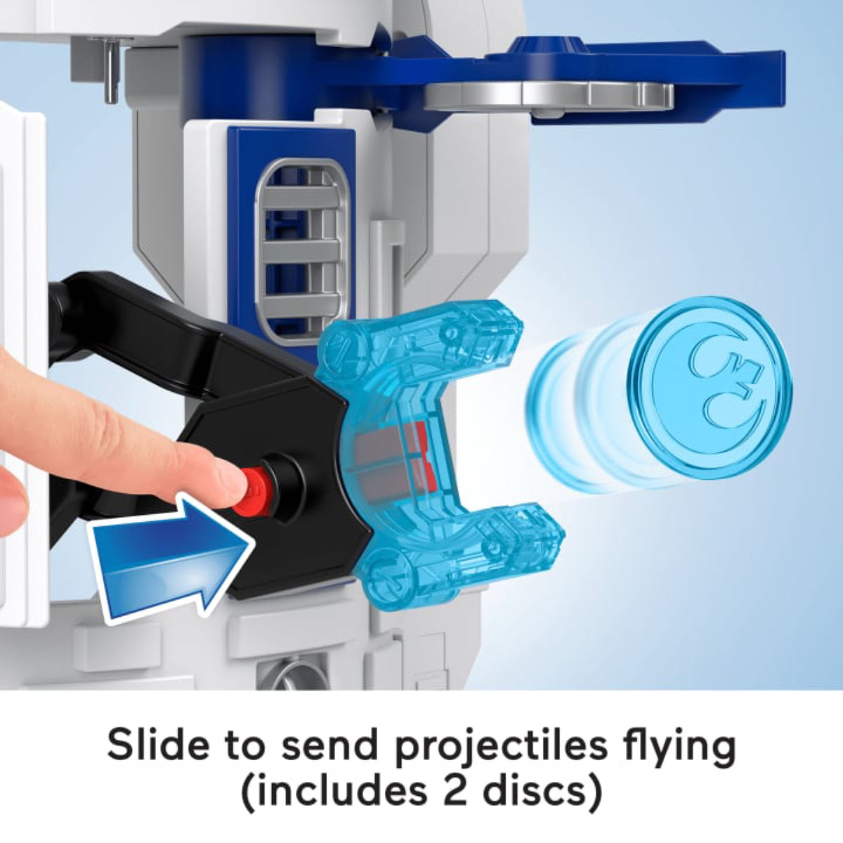 Imaginext Star Wars R2-D2 Toy with C-3Po Diecast Character Key - White/Blue