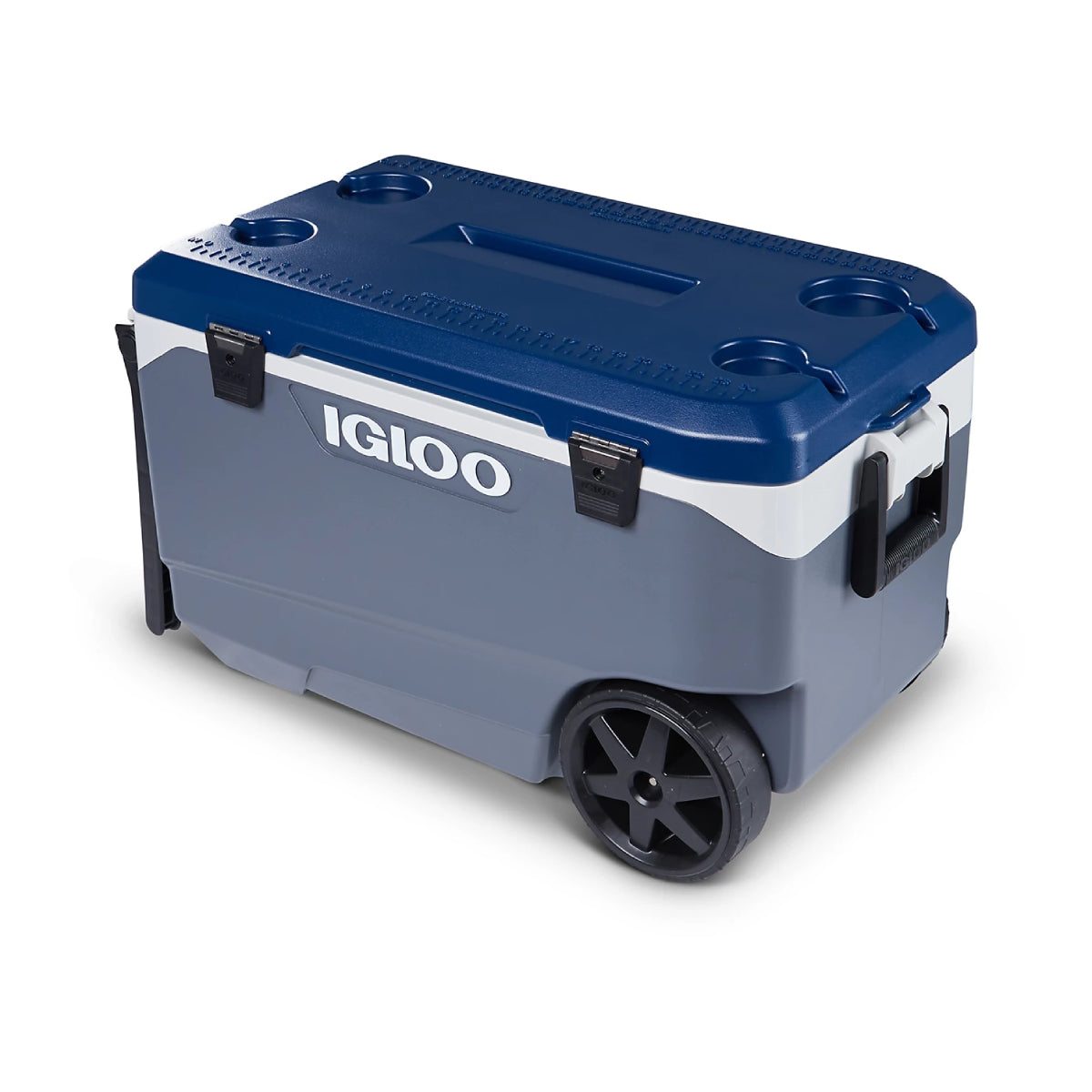 Igloo MaxCold Latitude 90 qt Rolling 2 Wheeled Rolling Cooler - Gray/Blue