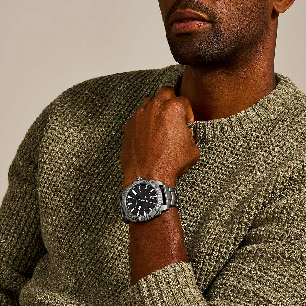 Fossil Machine Men's 49mm Smoke Bracelet Watch - Black Dial