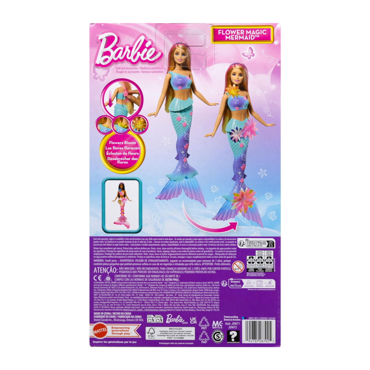 Barbie Flower Magic Mermaid Blonde Doll - Assortment