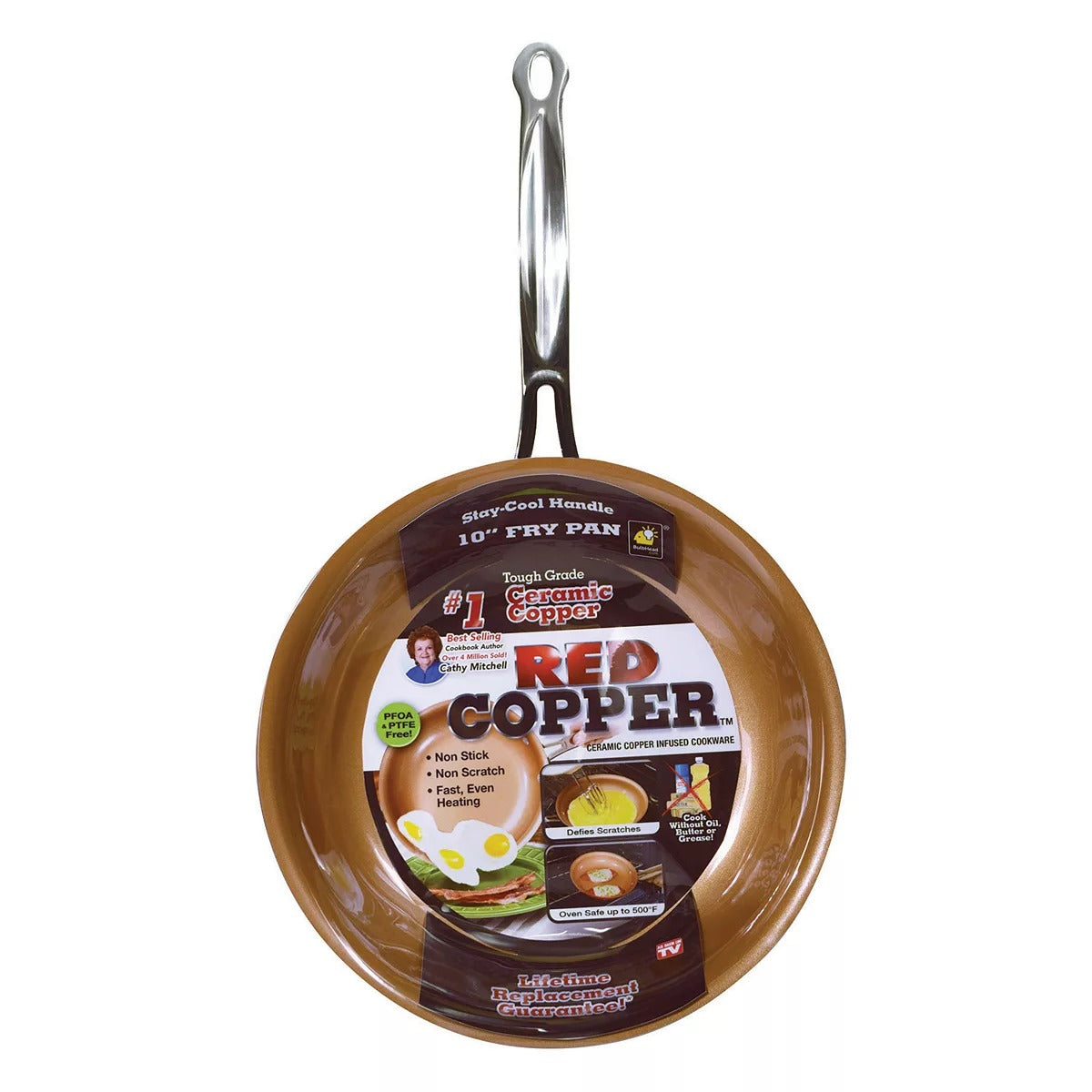 ASOTV Red Copper 10" Frying Pan