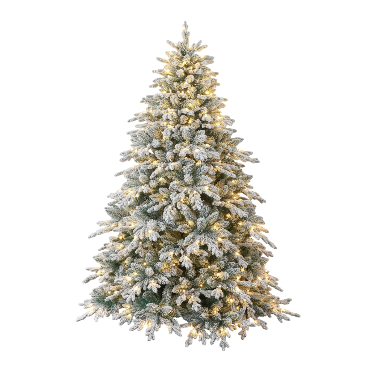 The Outdoor Institute 8' Snow Flocked Tips Pre-lit Christmas Tree with 450T Warm White LED Lights