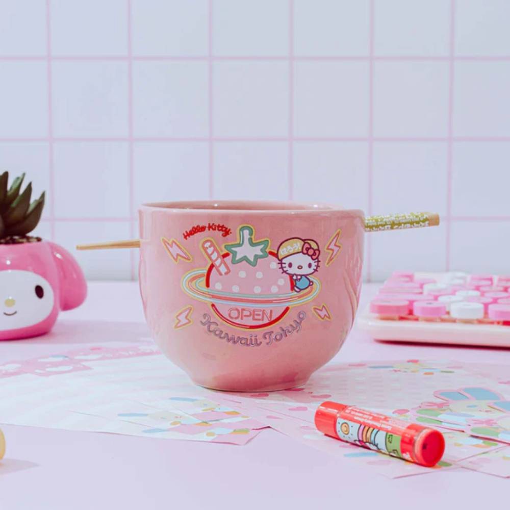 Sanrio Hello Kitty 20 oz Ramen Bowl and Chopstick Set