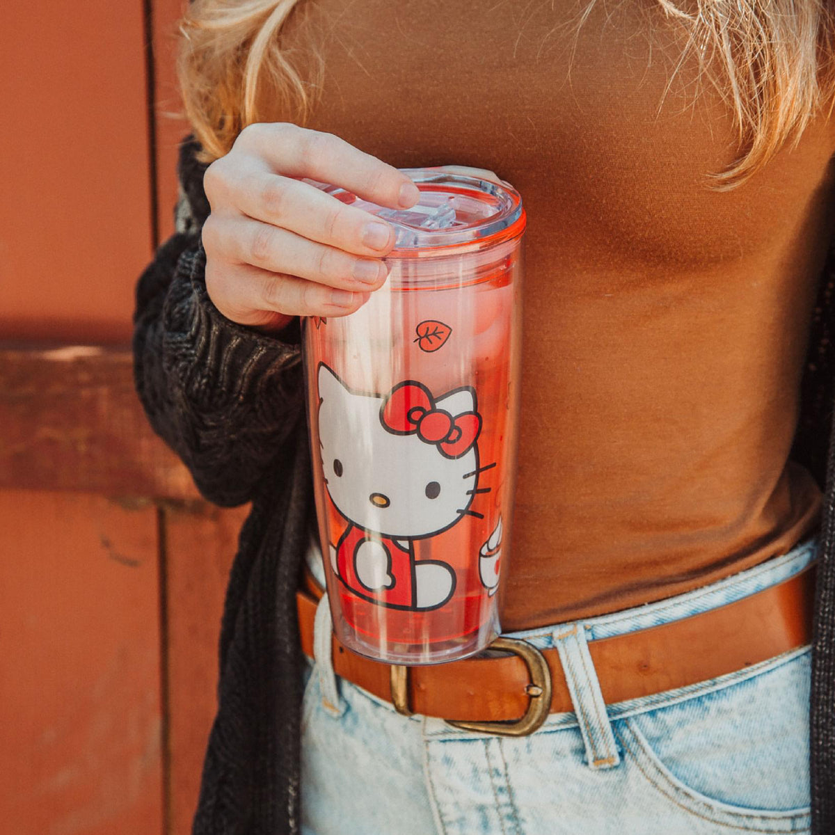 Sanrio Hello Kitty 20 oz Travel Tumbler with Slide Close Lid - Red