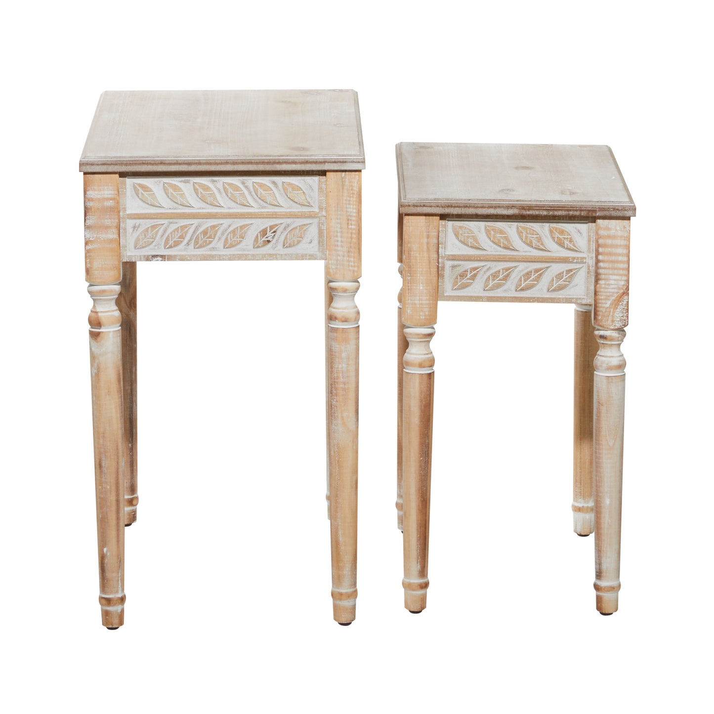 Farmhouse Accent Table Set of 2 by UMA Enterprises