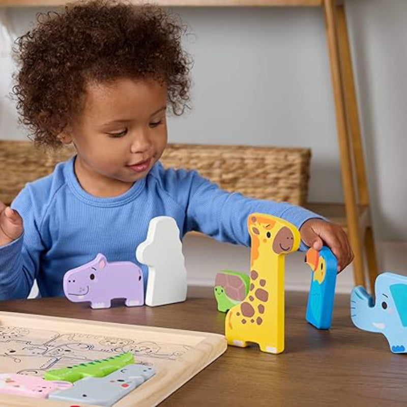 Fisher-Price Wooden Animal Puzzle Playset