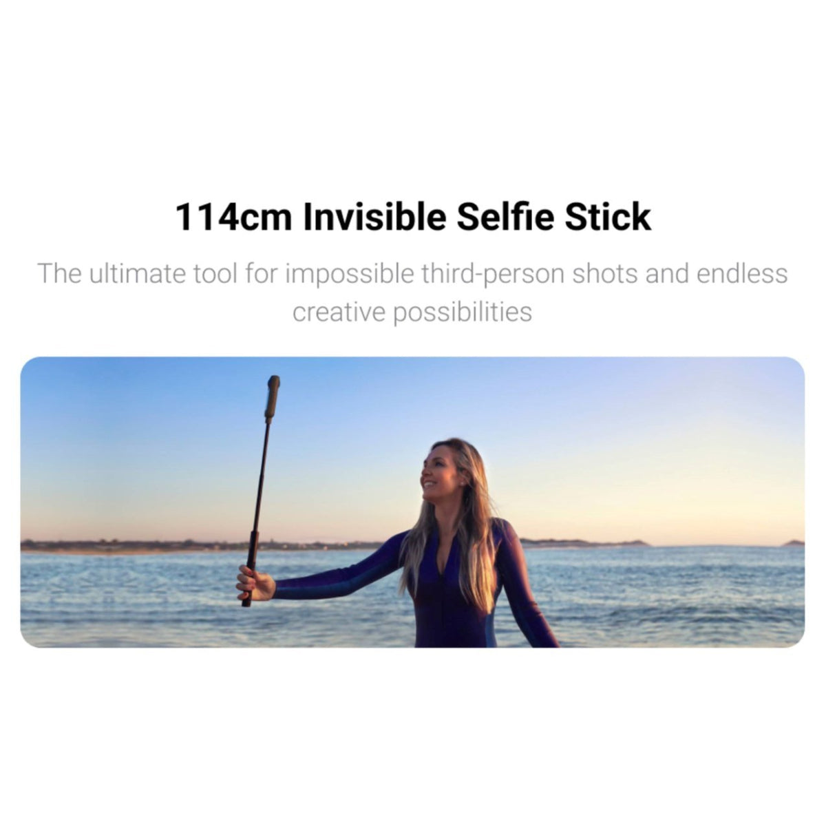 Insta360 44.9" Invisible Selfie Stick - Black
