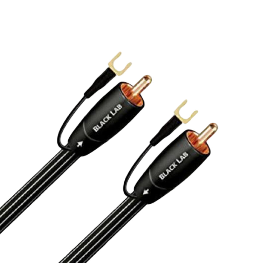 Cable para subwoofer AudioQuest BLAB05 de 16 pies con conector RCA macho a conector RCA macho, color negro